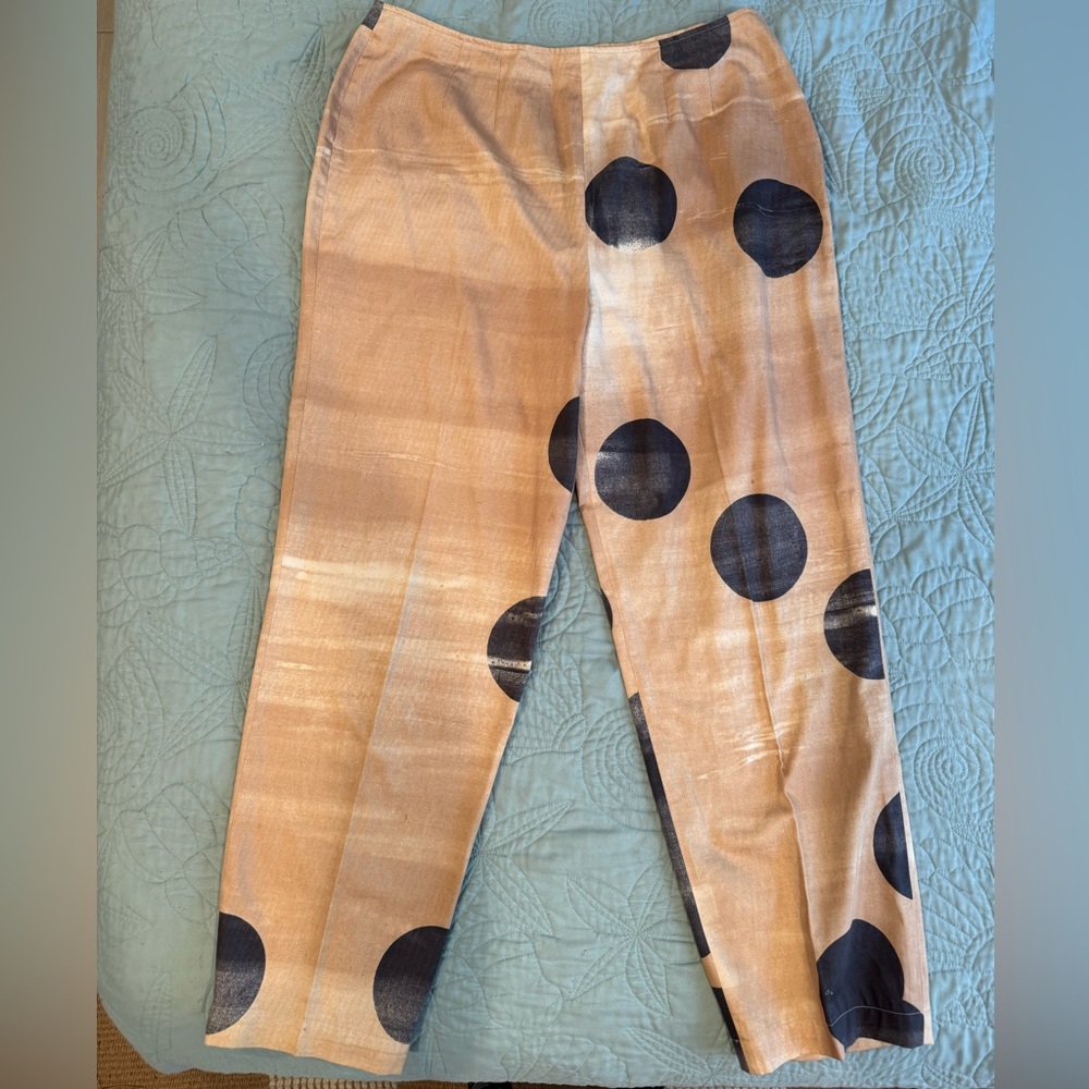 Max Mara Women’s Polka Dot Cropped Trousers Size 14